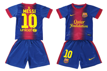 Barcelona Home 12/13 Messi Kids Set