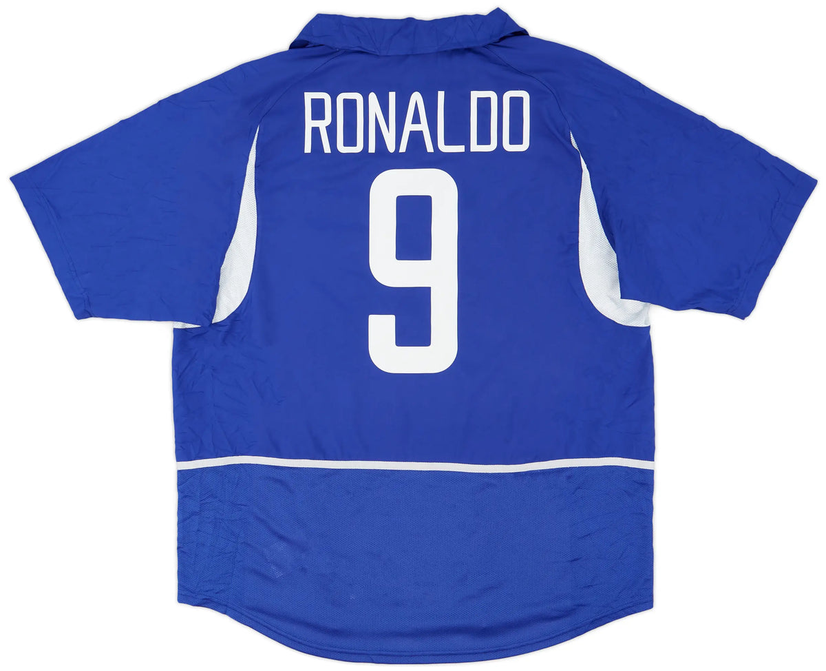 2002 R9 Jersey Brazil Retro Away 2002 Ronaldo #9