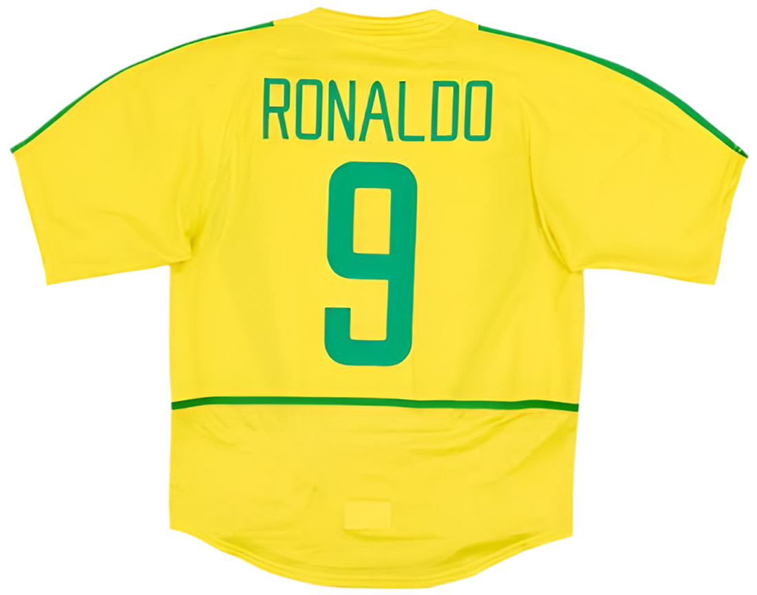 Brazil Home 2002 Ronaldo Kids Set