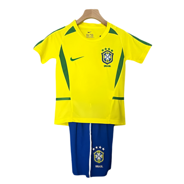 Brazil Home 2002 Ronaldo Kids Set