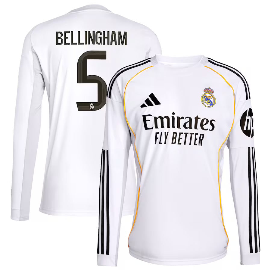 Real Madrid Home 25/26 Long Sleeves
